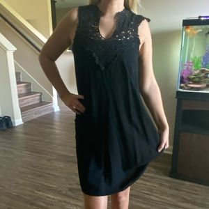 Black dress with lace